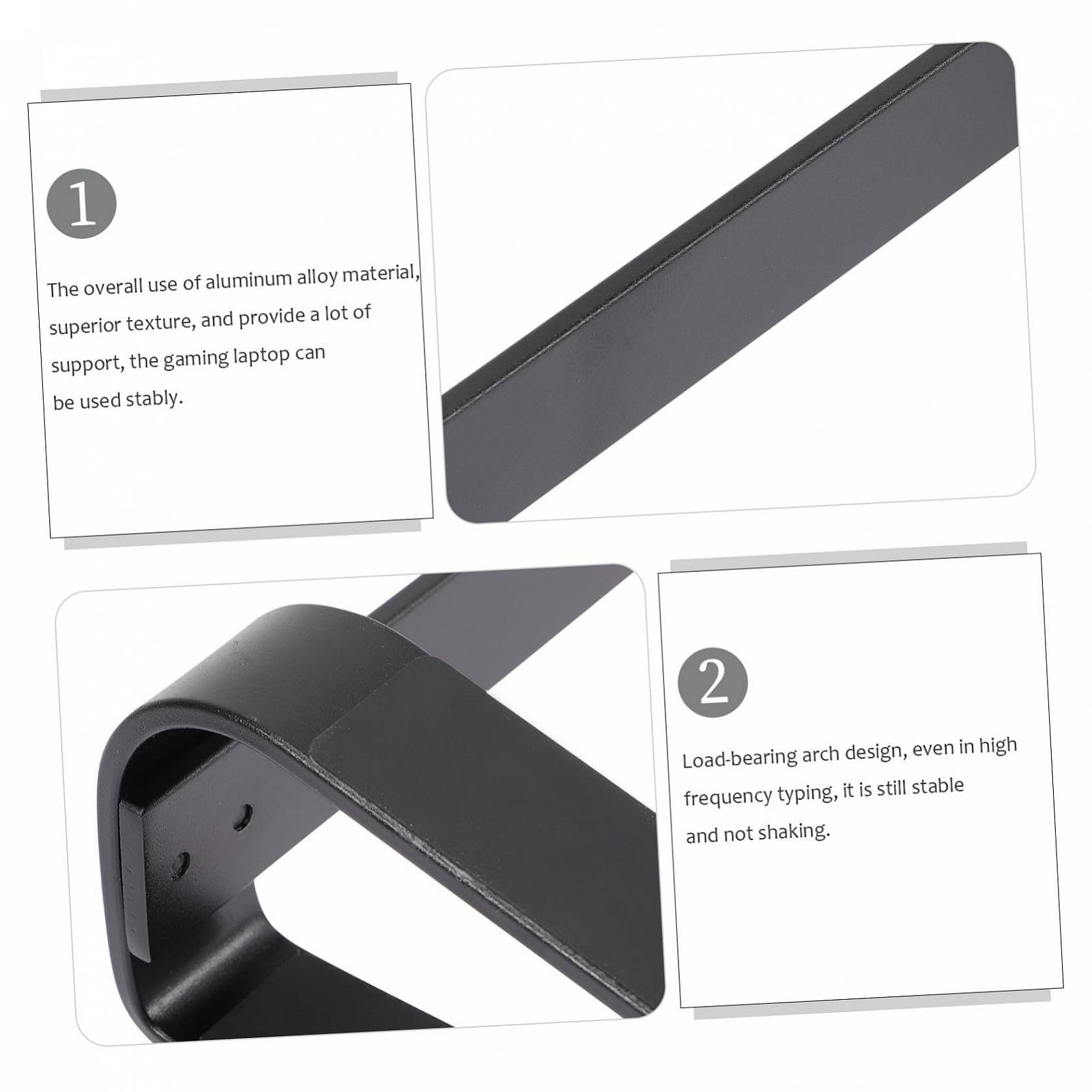 Подставка для ноутбука Operitacx из алюминиевого сплава, эргономичная, стабильная, вентилируемая с термозащитой, многофункциональная настольная для офиса и игр, фото №8