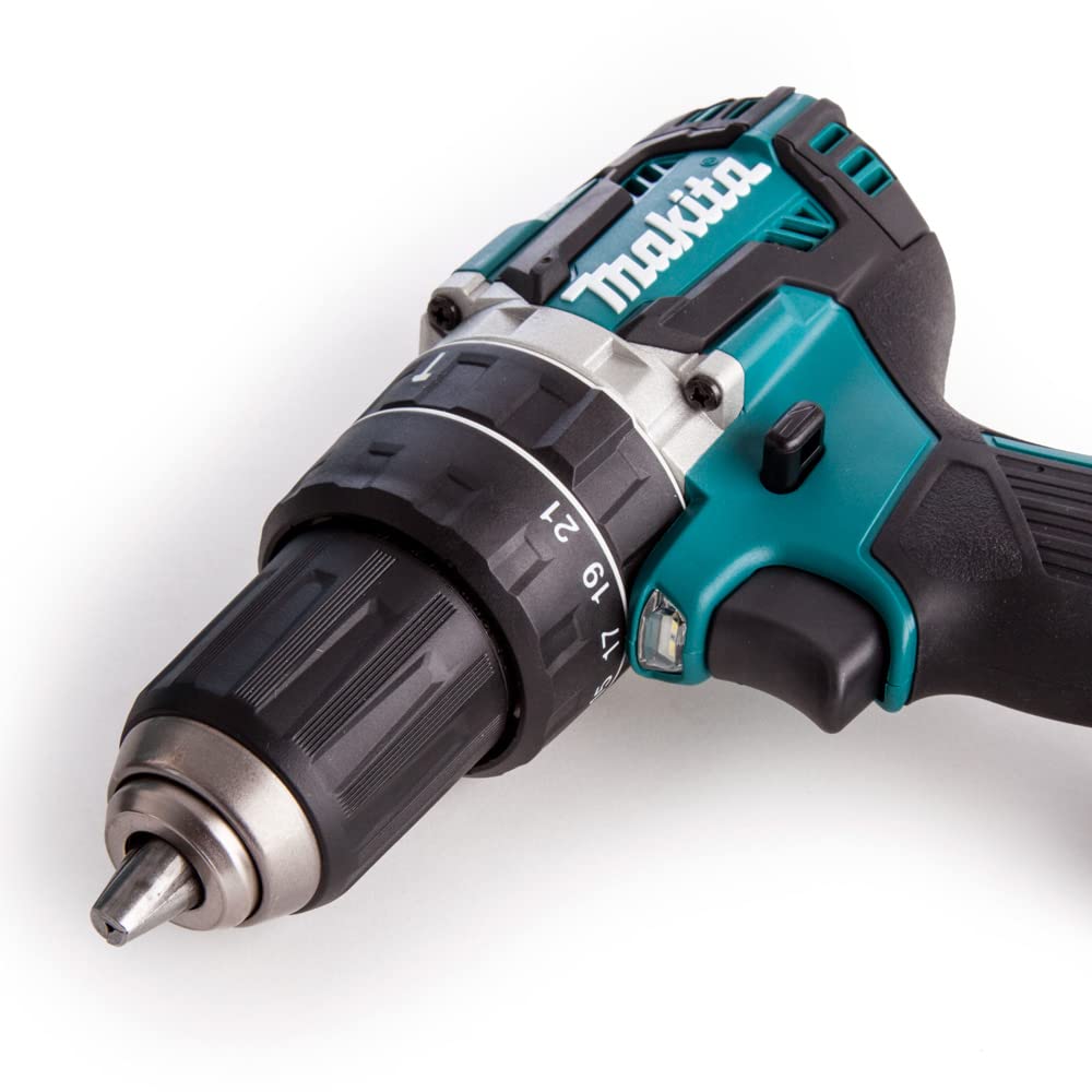 Перфоратор-шуруповерт Makita DHP484RGJ 54 Нм BL LXT 18 В + 2 аккумулятора 18 В 6 А·ч Li-Ion BL1860B + зарядное устройство DC18RC + кейс Makpac, фото №3