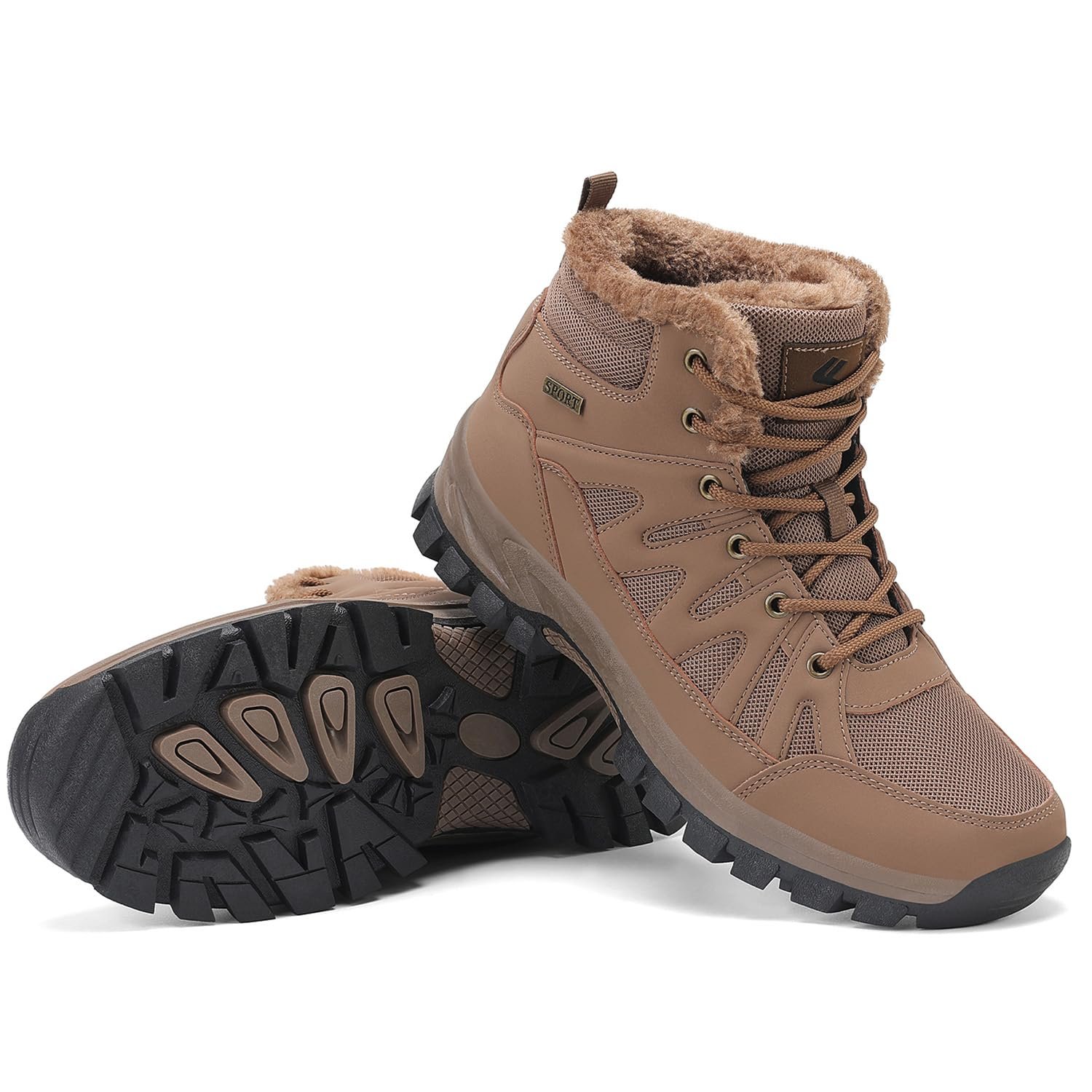 Чоловічі черевики для хайкінгу FLARUT, теплі зимові черевики для вулиці, для снігу, трекінгу, фото №7