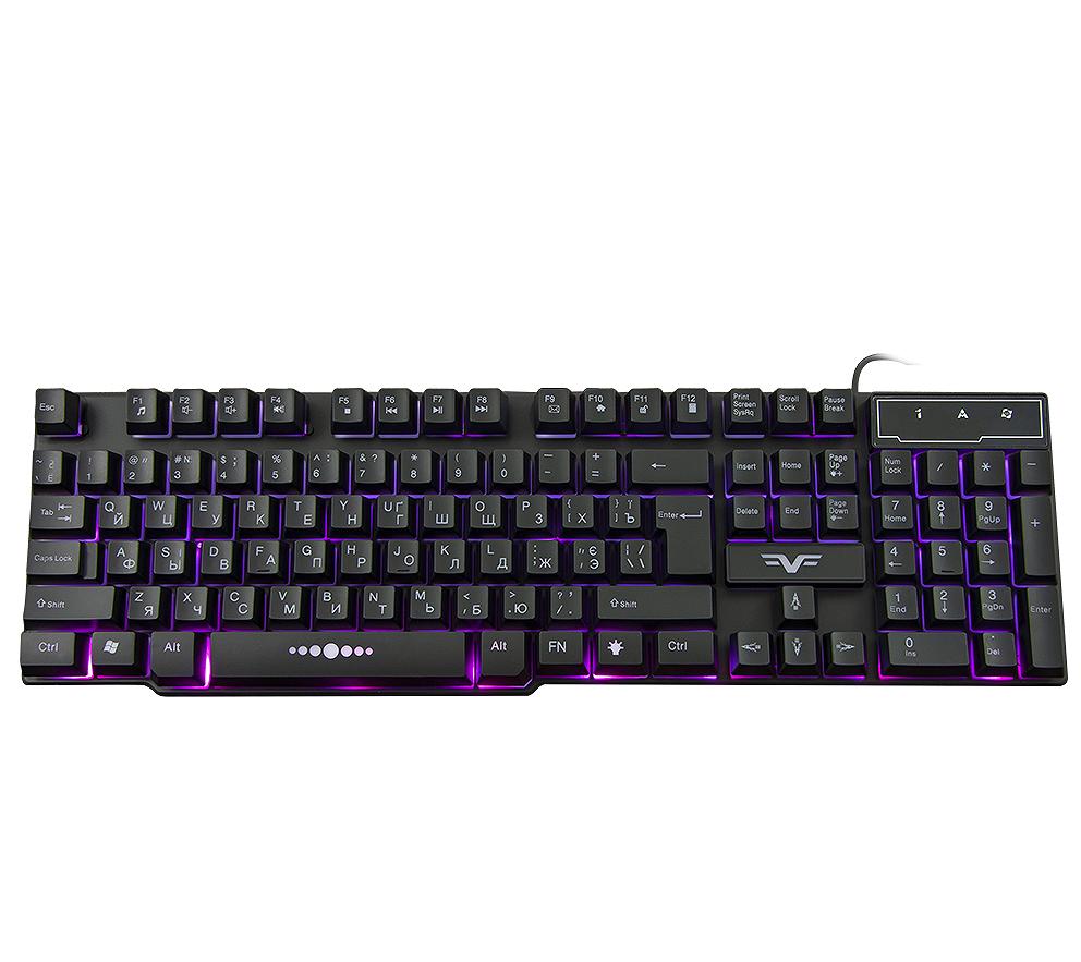 Клавіатура Frime Firefly II Black USB RUS/UKR (FLK19110), фото №1
