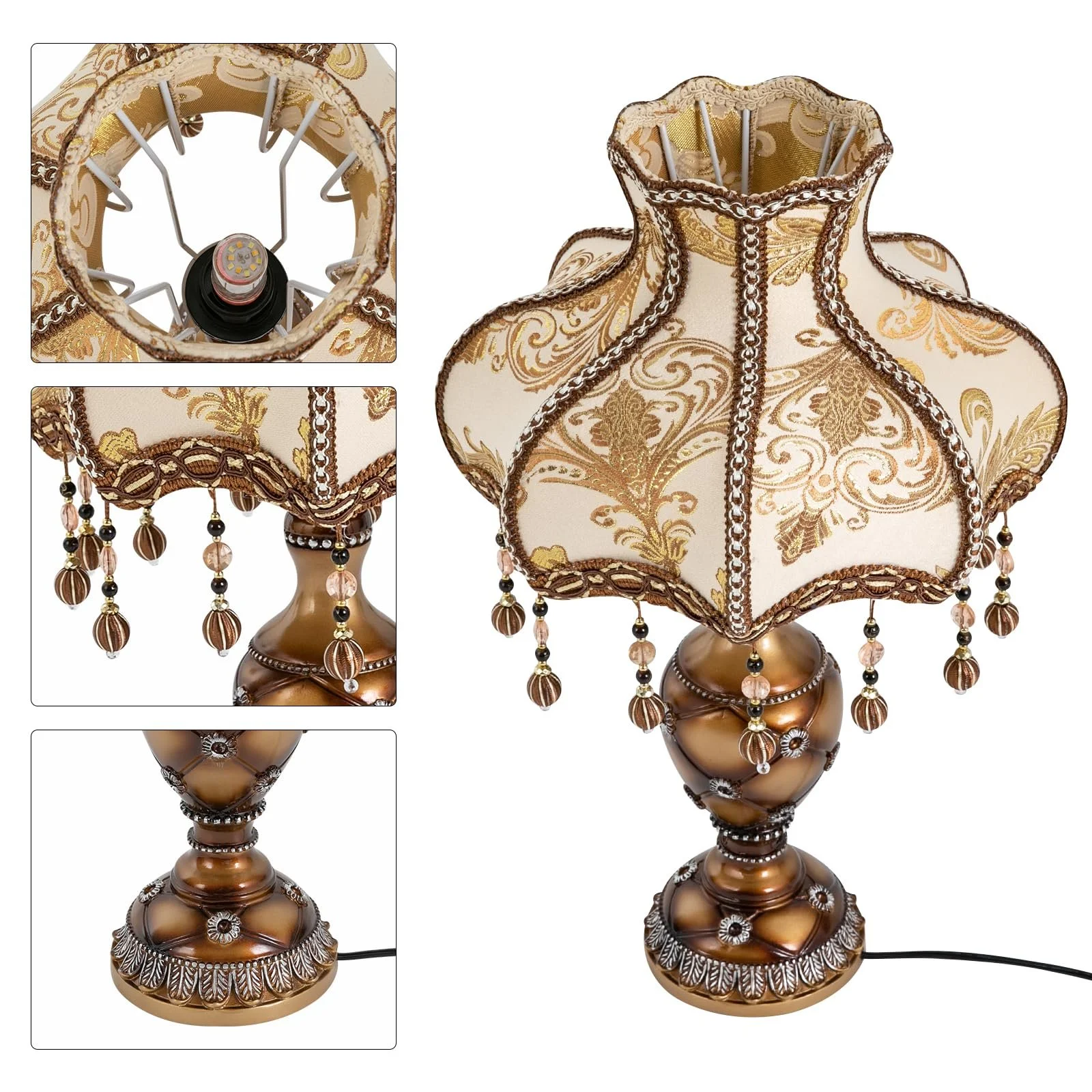 Настільна лампа Vintage Dimmable Reading Lamp Rechargeable E26/E27, фото №2