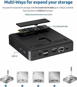 Мини ПК BMAX B1 / Intel Celeron J3060 / RAM 4GB / eMMC 64GB / HDMI / LAN / Wi-Fi 5 / Bluetooth 4.2 / Windows 10 / Black synthetic.ua - Фото 1