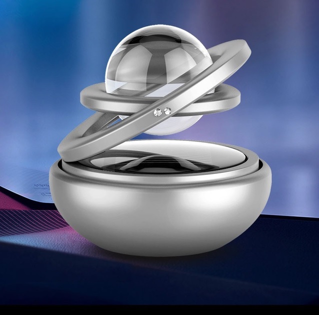 Ароматизатор в автомобиль Левитирующие кольца Галактика от солнечного света MIO 1 сменный картридж Серый 050970, фото №5