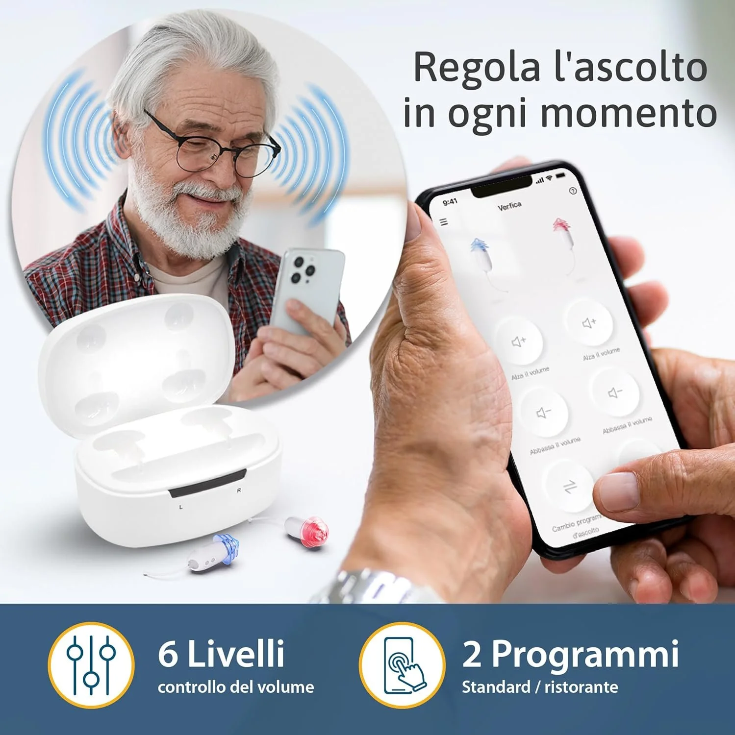 Міні-підсилювач слуху Hearing360 Ceretone Core One CE-A80B Білий, фото №7
