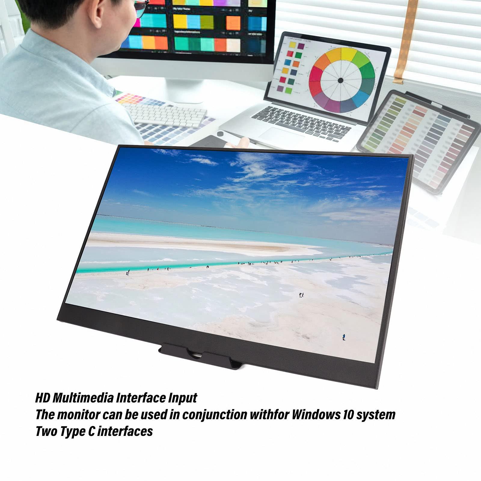 Портативний Монітор 17.3 дюйма 2K HD для Мобільних Телефонів Комп'ютер Ігрових Пристроїв з Подвійним Інтерфейсом HD Type C, фото №4