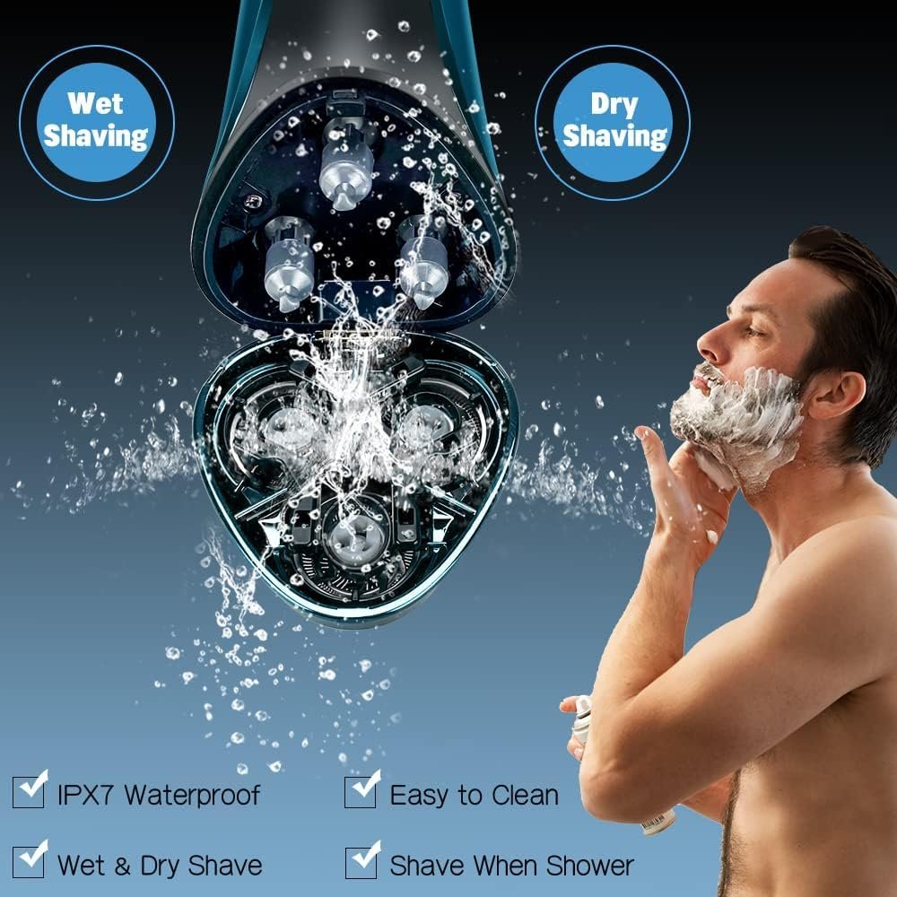 Электробритва Snapbuy 4D Floating Head 3 Replacement Heads Wet and Dry Pop-up Trimmer 99 Minutes Runtime LED Display Travel Case, фото №7 Электробритва Snapbuy 4D Floating Head 3 Replacement Heads Wet and Dry Pop-up Trimmer 99 Minutes Runtime LED Display Travel Case, фото №7