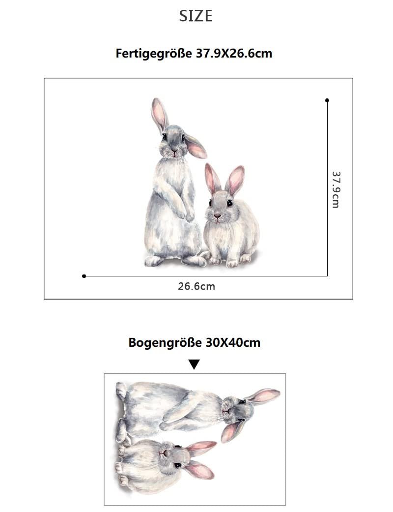 Наклейка на стіну HGDESIGN 2 кролика, фото №1