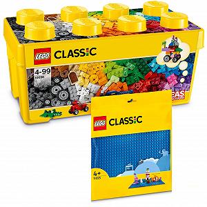 Набір Lego Classic зберігання Medium + Синя пластина Lego - Фото 1