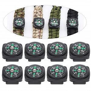 Браслет виживання Paracord, свисток, компас, 25 шт./упак., чорний synthetic.ua - Фото 1