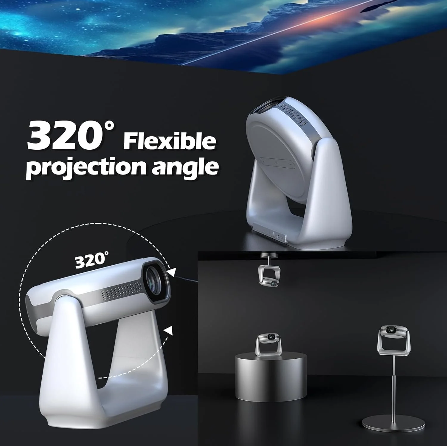 Проектор EUARY K1-99 Full HD Wi-Fi Bluetooth Android 11, фото №7 Проектор EUARY K1-99 Full HD Wi-Fi Bluetooth Android 11, фото №7