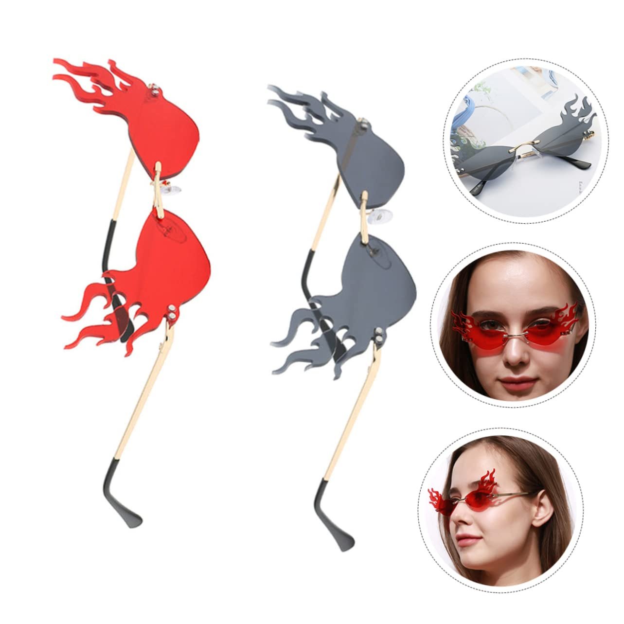 Сонцезахисні окуляри PACKOVE 6 шт Жіночі, фото №2