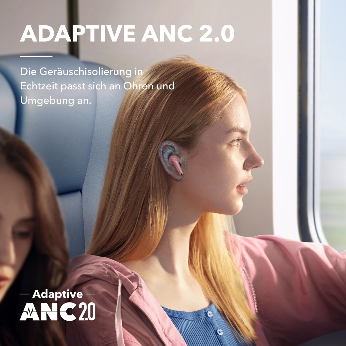Наушники Anker soundcore Liberty 4 NC Беспроводные с Шумоподавлением Розовый, фото №3