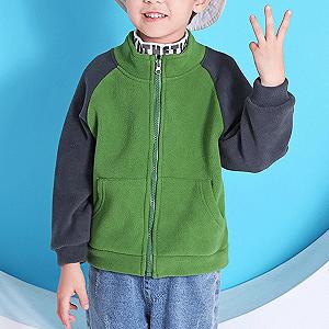 Флисовая куртка для мальчиков и девочек Generisch, полный замок, детское пальто, рубашка со стойкой synthetic.ua - Фото 1