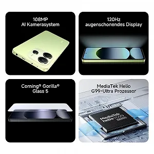 Смартфон Xiaomi Redmi Note 14, 8 + 256 ГБ, Чорний, 108 Мп AI Система камери, Акумулятор 5500 мАг, Дисплей 120 Гц із захистом очей, Функції AI (Зарядний пристрій не входить в комплект) synthetic.ua - Фото 1