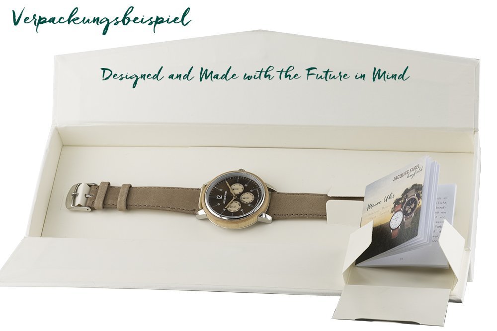 Жіночий годинник Дерев'яний Jacques FAREL Hayfield Maple Коричневий, фото №5