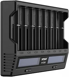 Зарядний пристрій Xtar VC8 для 8 Li-Ion та NiMH акумуляторів розміру 18650, AA, AAA тощо. Універсальний та швидкий synthetic.ua - Фото 1