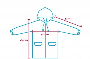 Детский дождевик GXYANiaoy для походов, спорта, велосипеда, длинный с рукавами, легкий, прозрачный synthetic.ua - Фото 1