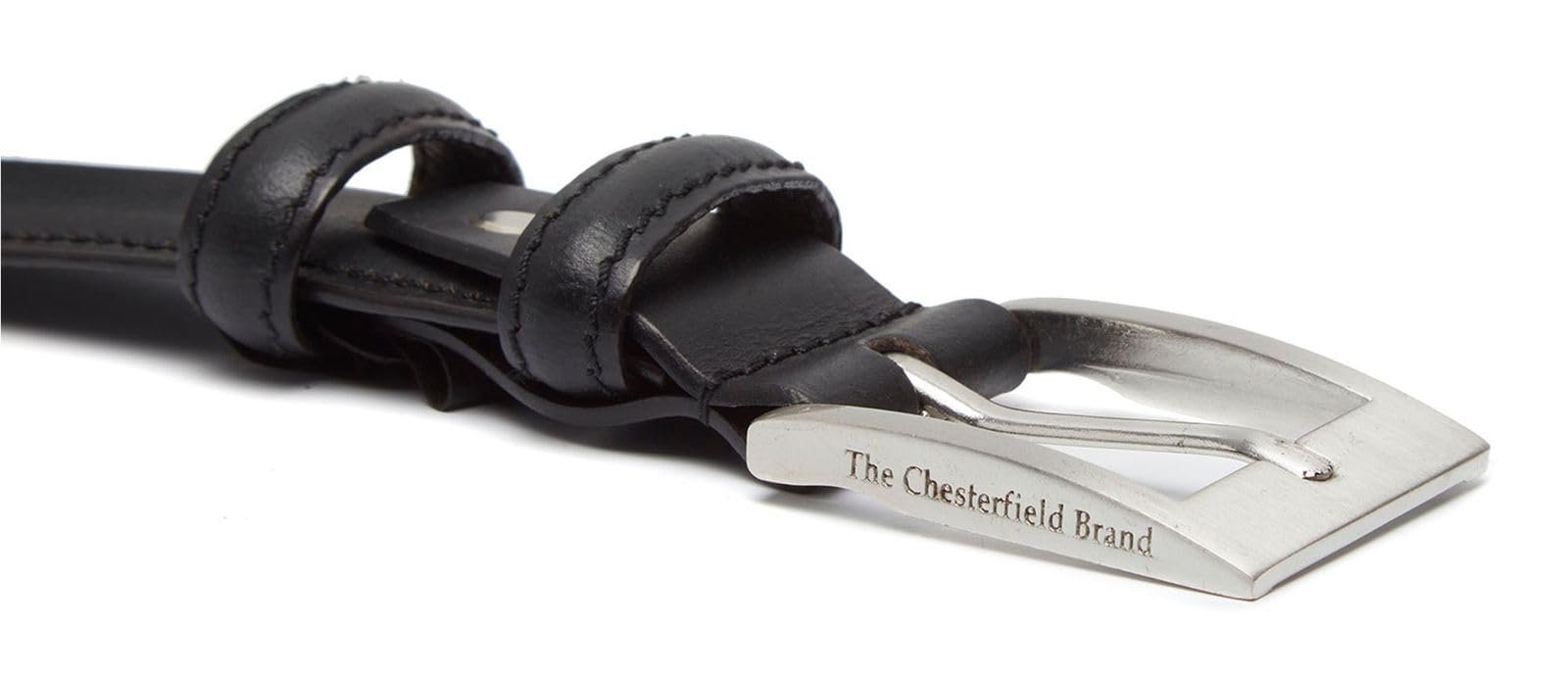 Кожаный ремень The Chesterfield Brand Elliot 95 см, черный, фото №2