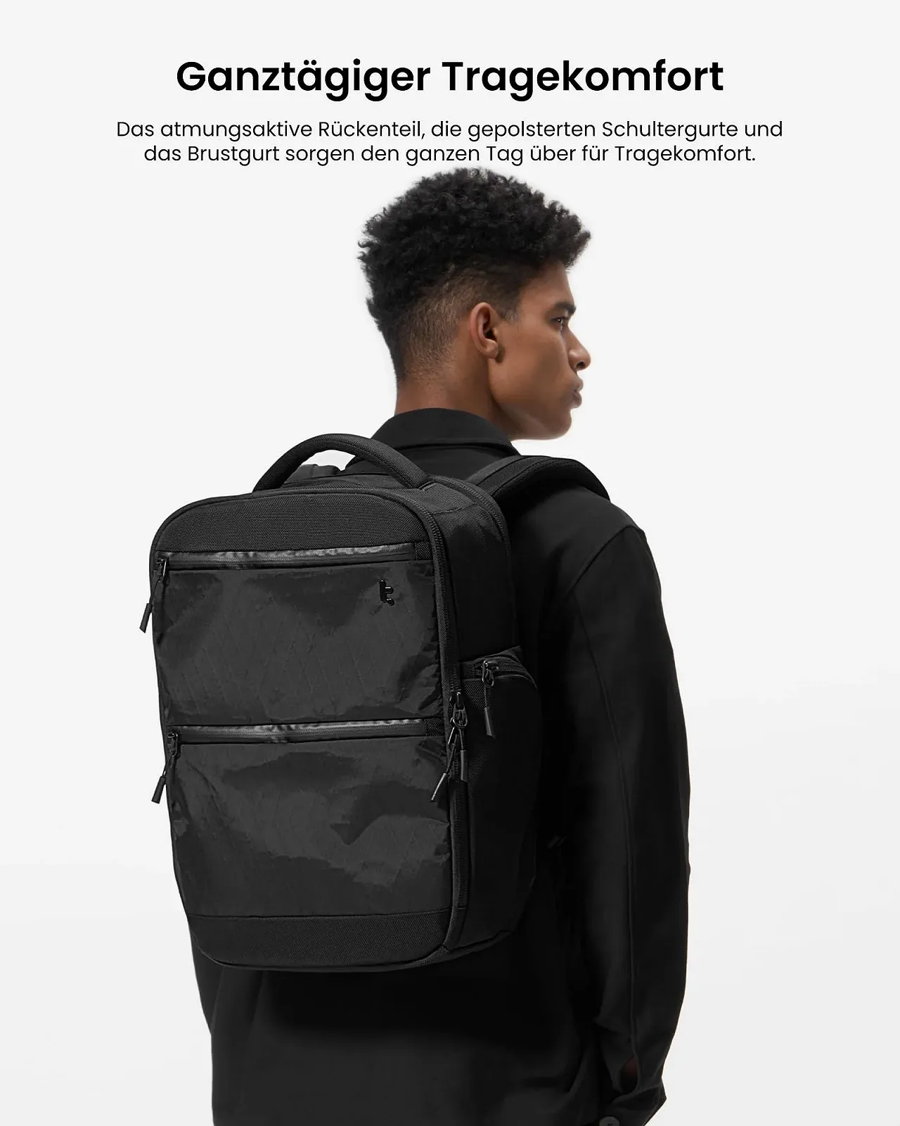 Рюкзак для ноутбука tomtoc X-Pac TechPack-T73 15,6 дюйма 28 л Чорний, фото №7 Рюкзак для ноутбука tomtoc X-Pac TechPack-T73 15,6 дюйма 28 л Чорний, фото №7