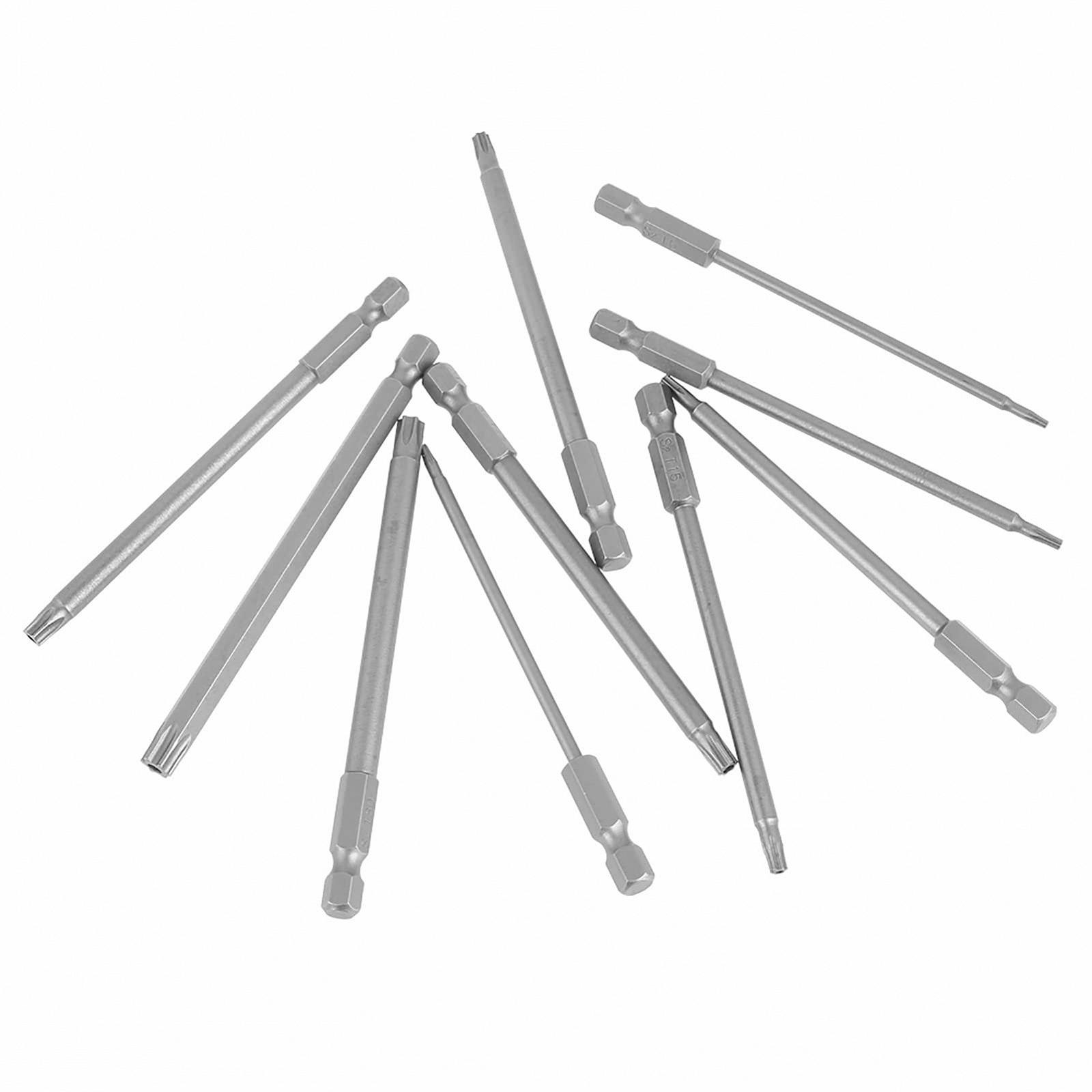 Набор отверток Yctze 10 штук 100 мм 1/4 дюйма шестигранный хвостовик S2 сталь звездная головка, фото №4 Набор отверток Yctze 10 штук 100 мм 1/4 дюйма шестигранный хвостовик S2 сталь звездная головка, фото №4