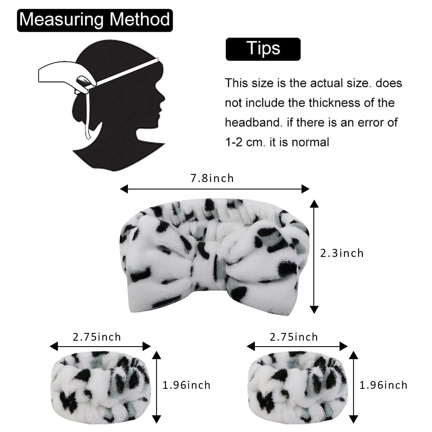 Набір пов'язок на голову для вмивання обличчя, фото №2