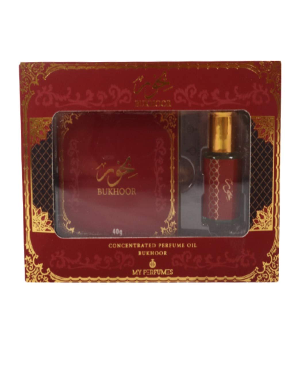 Набор My Perfumes Arabian Oud Bukhoor 40г масло 6мл мускус и агаровое дерево (Набор Oud), фото №1