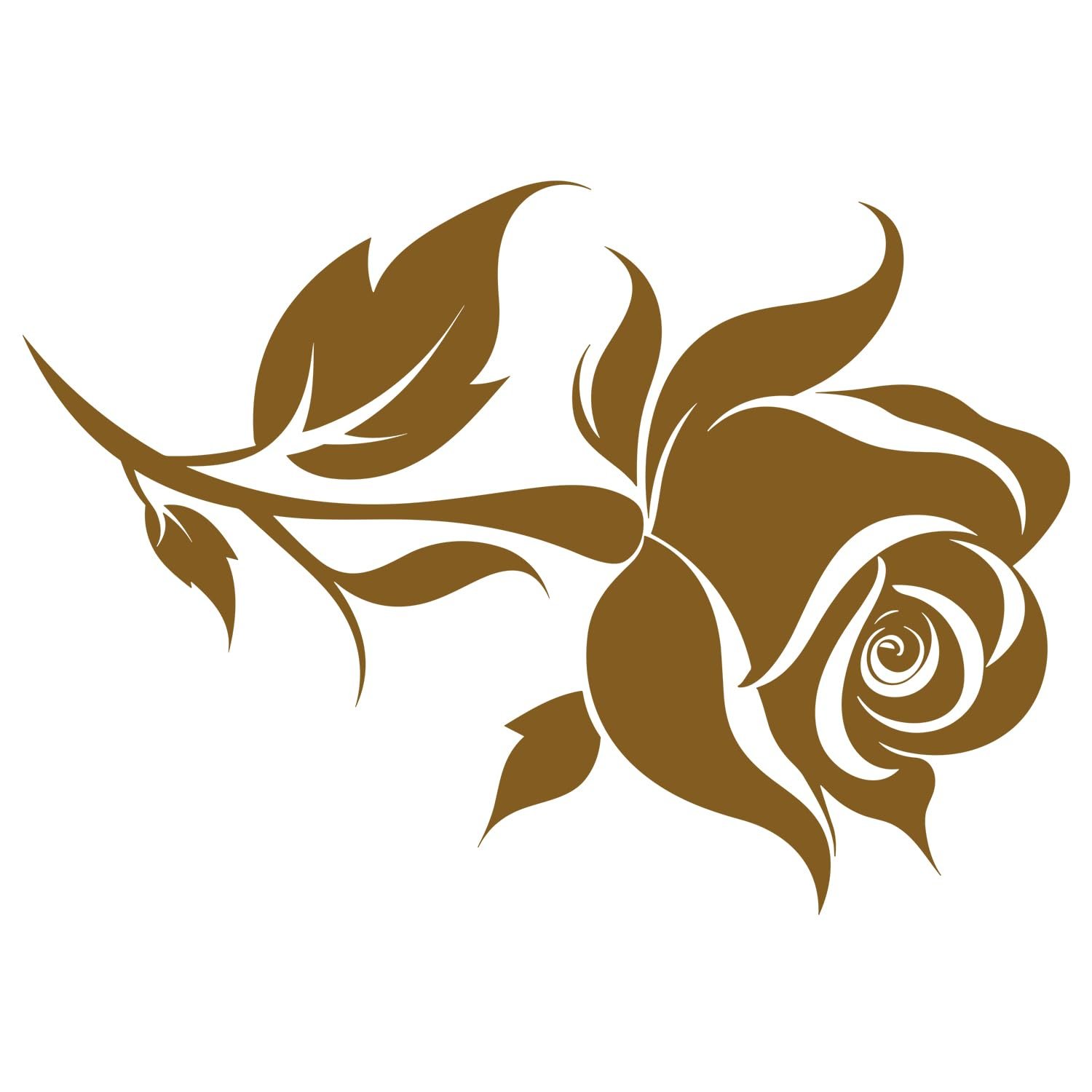 Наклейка на стіну GRAZDesign Rose Blossom Flower 81 x 57 см Золота, фото №2