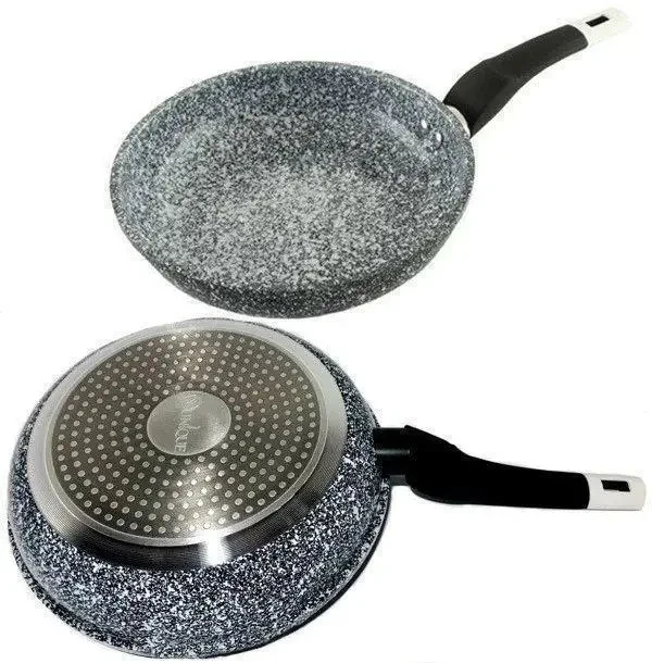 Сковорода 22 см светлый гранит UNIQUE UN-5103 Антипригарная Гранитная, фото №3 Сковорода 22 см светлый гранит UNIQUE UN-5103 Антипригарная Гранитная, фото №3