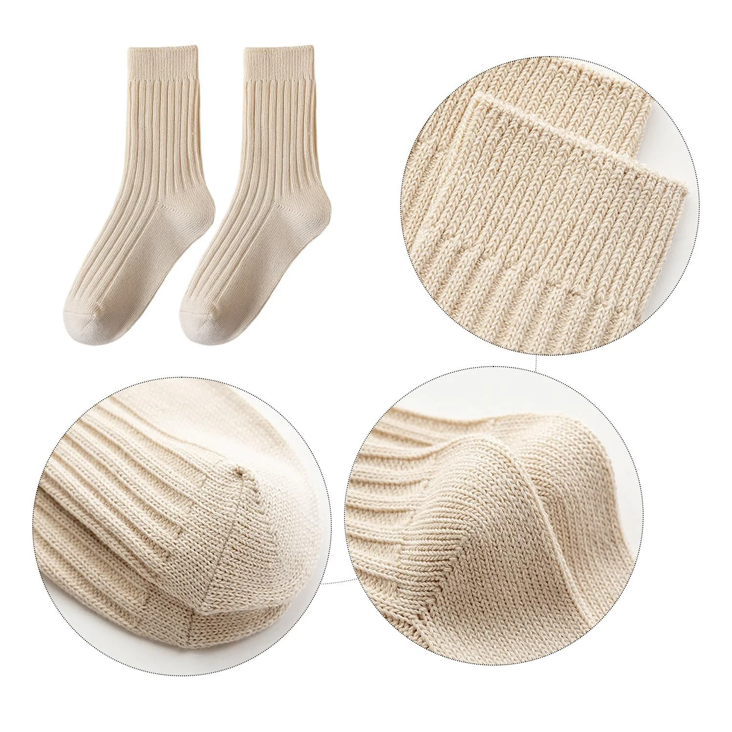 3 пари теплих шкарпеток до литки, однотонні, фото №3