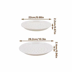 Вставки для квіткових горщиків 2 шт Круглі Білі 22 см та 26,5 см synthetic.ua - Фото 1