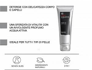 Гель-шампунь для душу Collistar Acqua Attiva для чоловіків Очищувальний Живильний Зволожуючий Без SLES 250 мл synthetic.ua - Фото 1