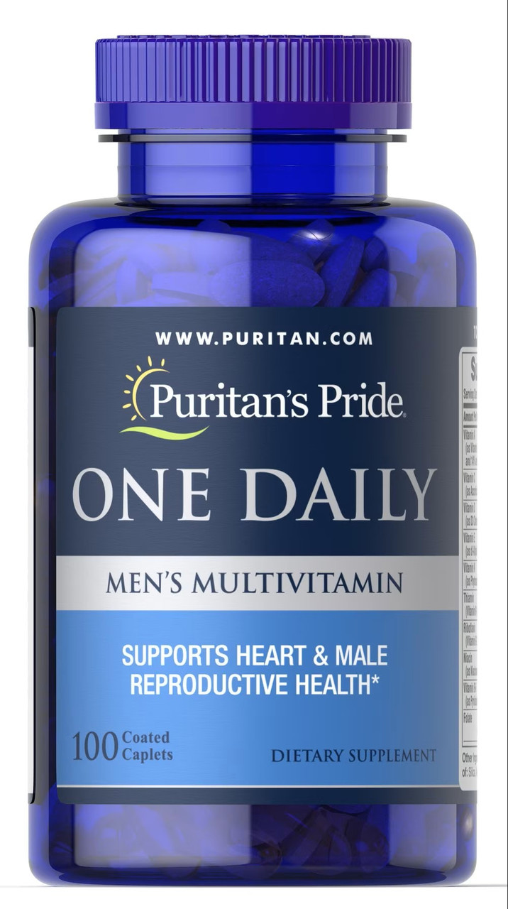 Мультивитамины для мужчин Puritan's Pride One Daily Men's Multivitamin 100 Caplets, фото №1