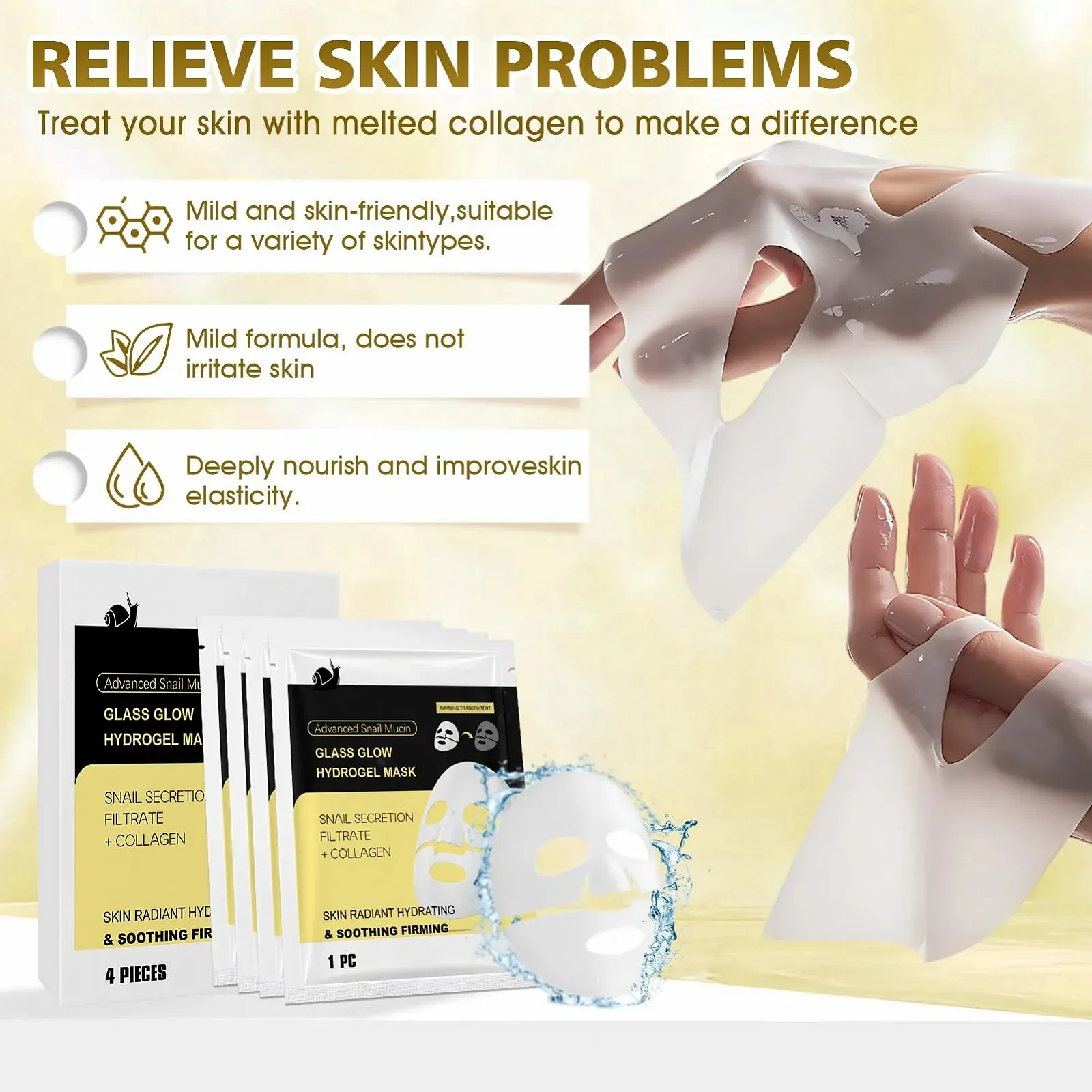 Маска Allony Муцин Равлика Advanced, Нічна Колагенова, фото №4