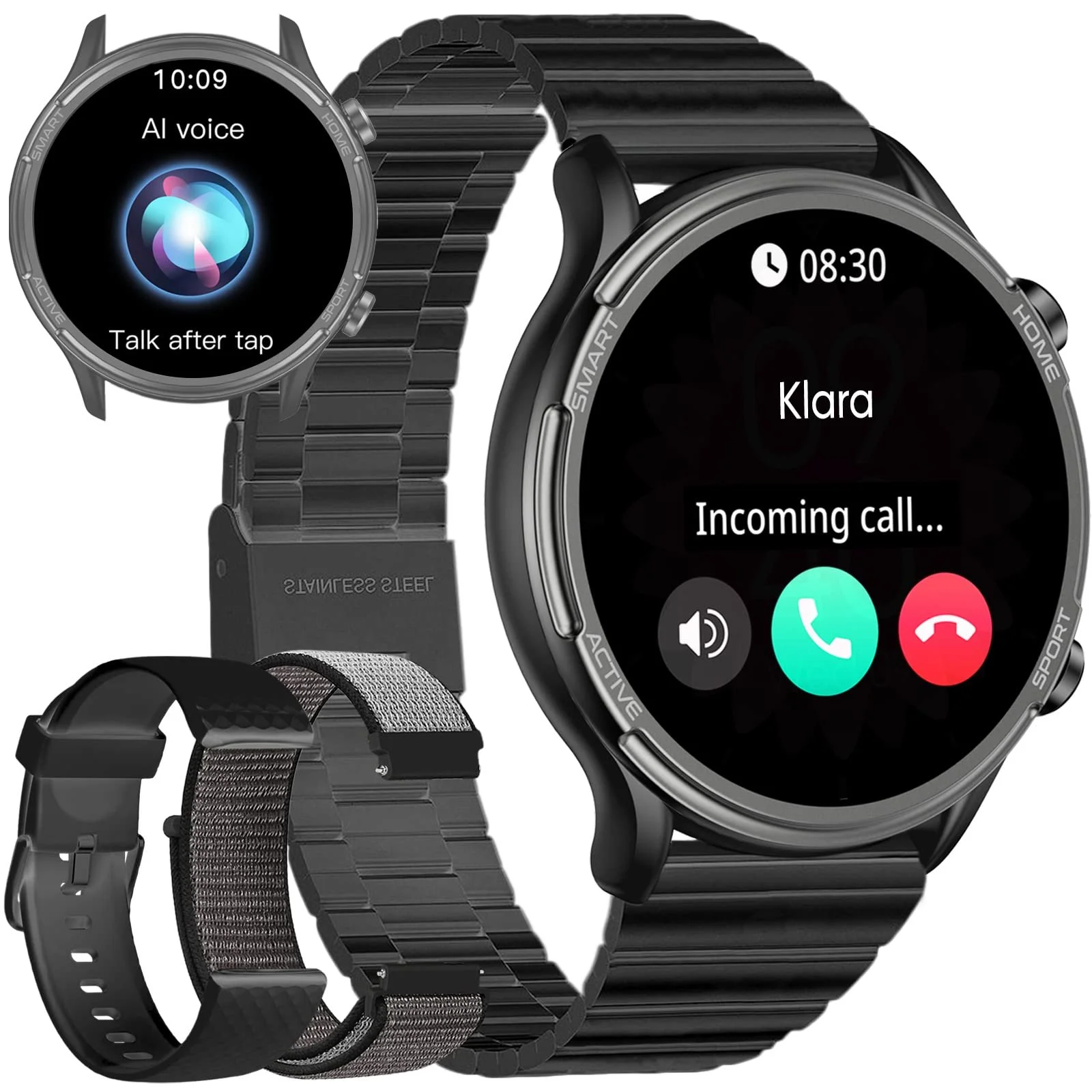 Смартгодинник Жіночий Android Круглий Металевий Браслет, фото №1