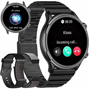 Смартчасы Женский Android Круглый Металлический Браслет - Фото 1