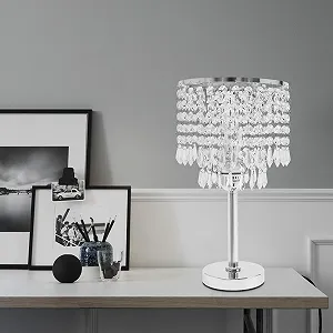 Настільна лампа кришталева скляна сучасна E27 synthetic.ua - Фото 1