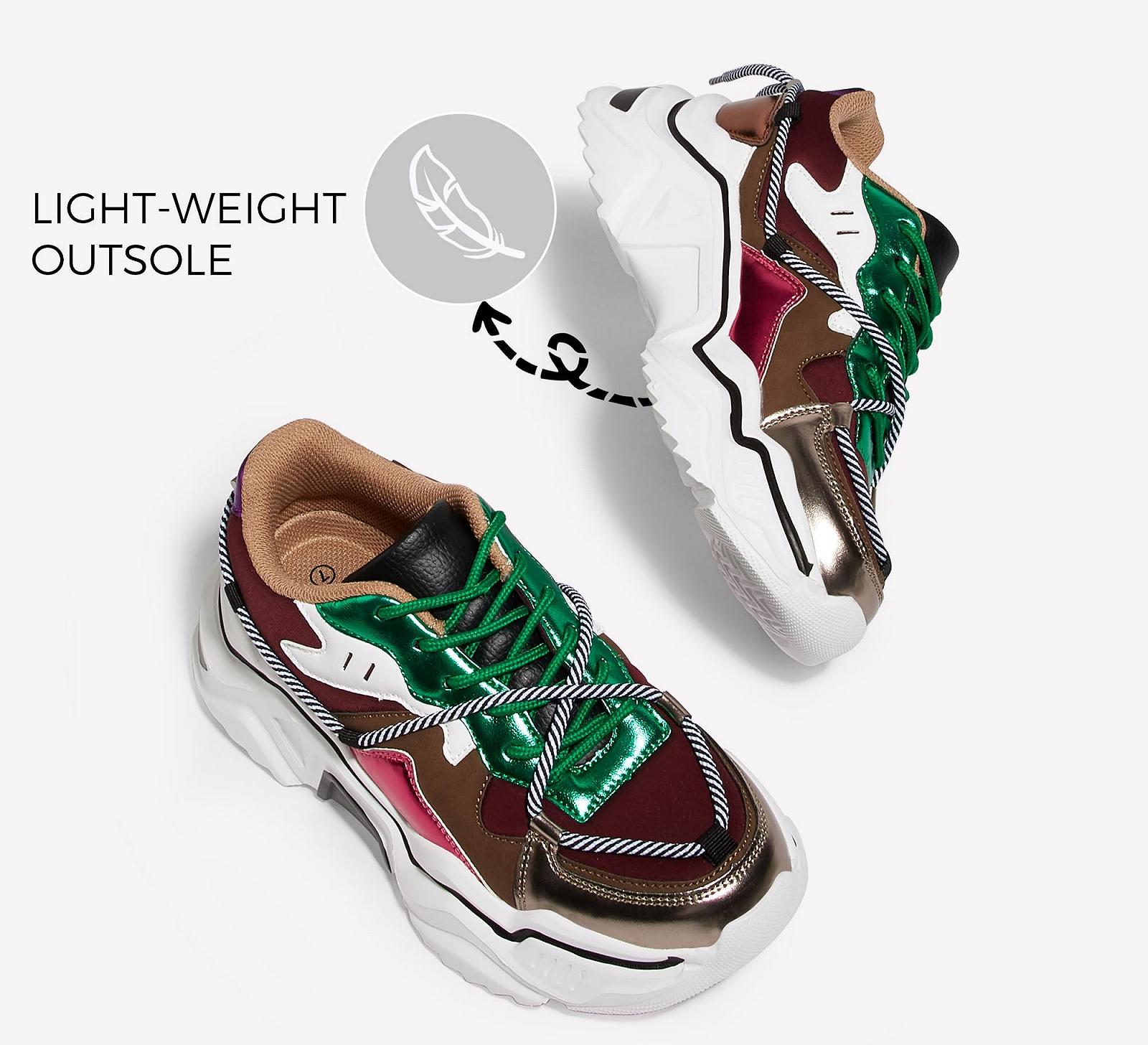 Жіночі Кросівки на платформі LUCKY STEP Різнокольорові Ретро Масивні Dad Shoes Модні Кольорові Блочні Кросівки для Повсякденного Використання та Ходьби, фото №4
