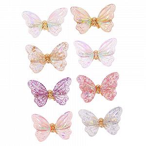 Украшения для маникюра Healeved, 8 шт., Бабочки, 3D бусины для ногтей, Элегантный дизайн - Фото 1