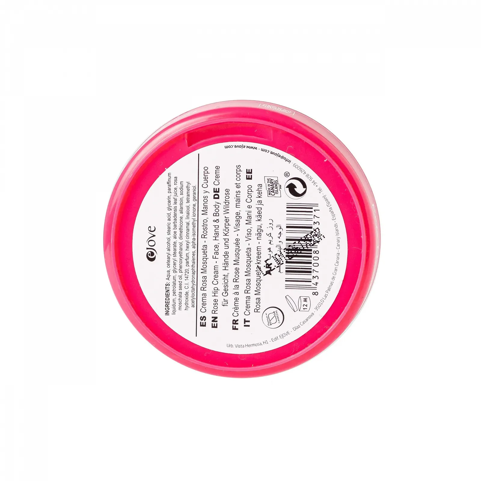 Крем для рук Ejove Rose Карабин 50 мл Увлажняющий уход для рук с ароматом розы, регенерирующий крем для чувствительной и сухой кожи, успокаивающий уход с экстрактом розы, фото №3