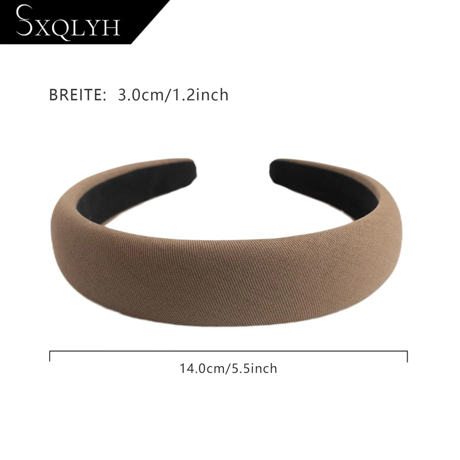 Обруч Тканинний обруч з підкладкою Коричневий, фото №4