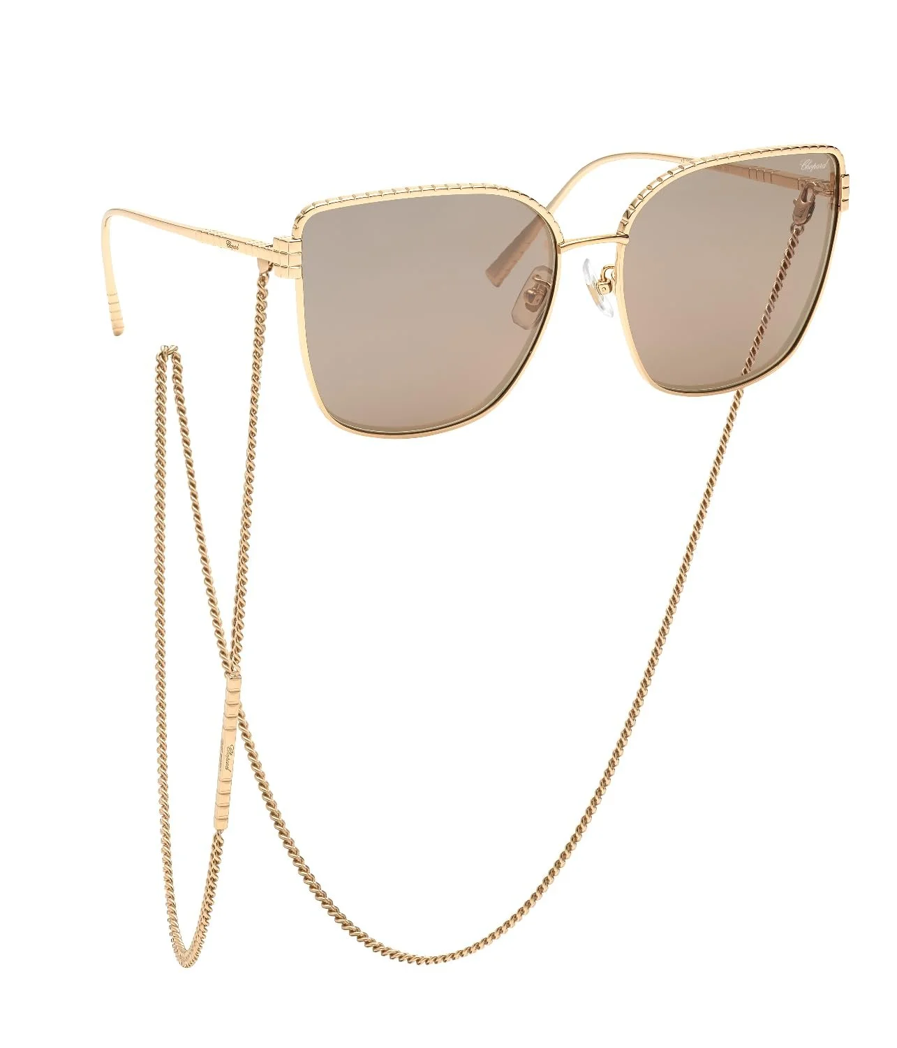 Жіночі сонцезахисні окуляри Chopard Блискуче рожеве золото, фото №1