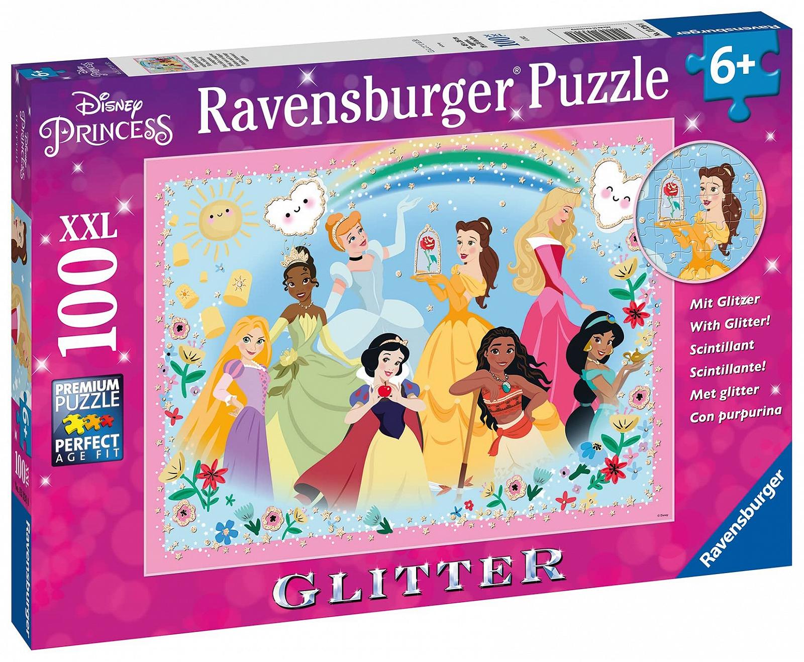 Детский пазл с блестками Ravensburger Disney Princesses 13326 Strong, Beautiful and Incredibly Bold 100 деталей XXL от 6 лет, фото №2