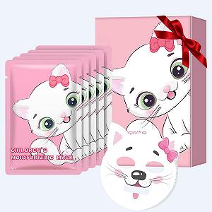 Маска для лица Животные Листья Маски Набор для ухода за кожей 5 шт Успокаивающие и увлажняющие маски для лица Увлажняющая косметическая маска для лица Ежедневный уход - Фото 1