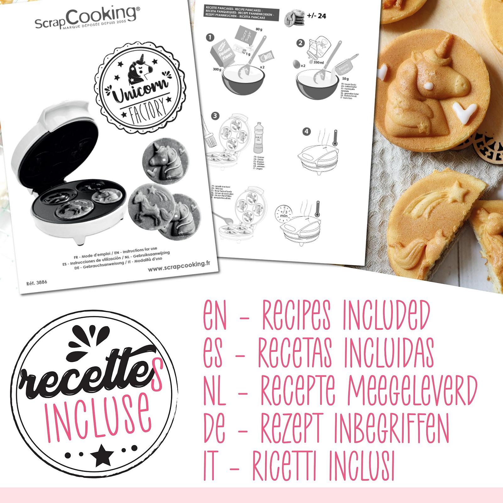 Вафельница ScrapCooking Unicorn Factory 3886 для вафель и блинов Unicorn Factory Характеристики Антипригарное покрытие Розовый, фото №6