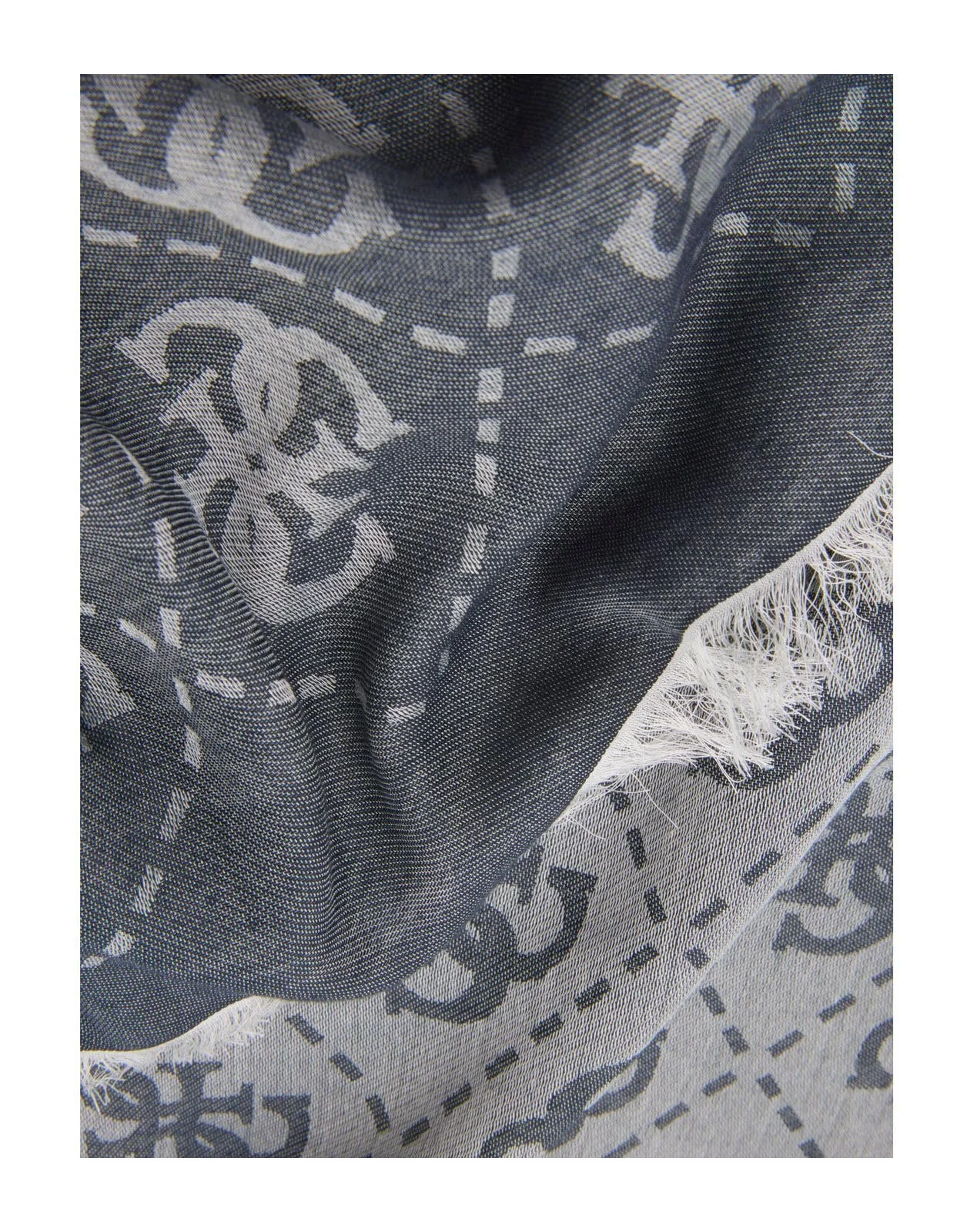 Шарф GUESS Ruma Jacquard Navy Logo, фото №2