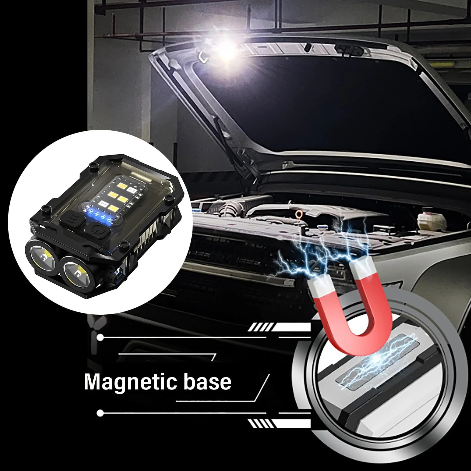 Маленький ліхтарик-брелок Перезаряджуваний маленький Водонепроникний кишеньковий світлодіодний для кемпінгу Пішого туризму Перезаряджувана ключова рампа, фото №3