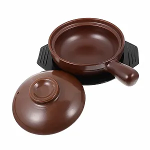 Кастрюля керамическая с крышкой термостойкая - Фото 1