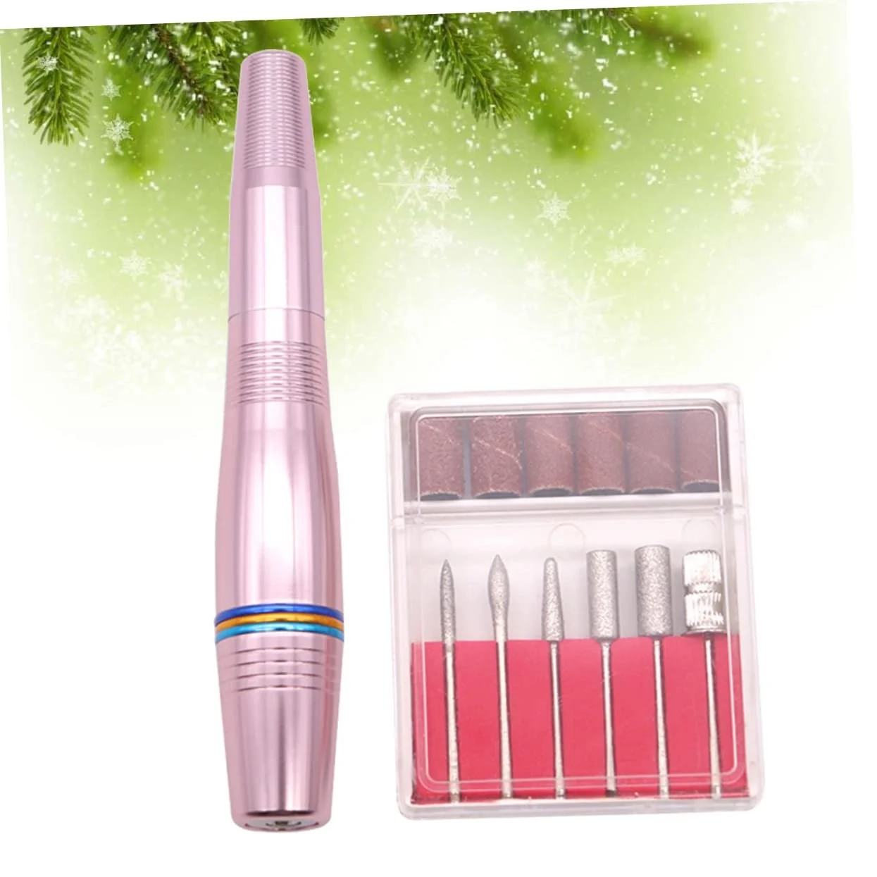 Набор для маникюра и педикюра Healvian Электрический Мини-дрель Розовый, фото №3