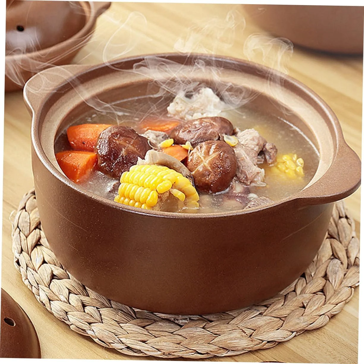 Каструля керамічна 1,6 л з ручками для тушкування рівномірне нагрівання, фото №8