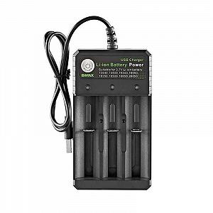 Зарядное устройство BMAX Charger на 3 слота Black Портативная зарядка synthetic.ua - Фото 1